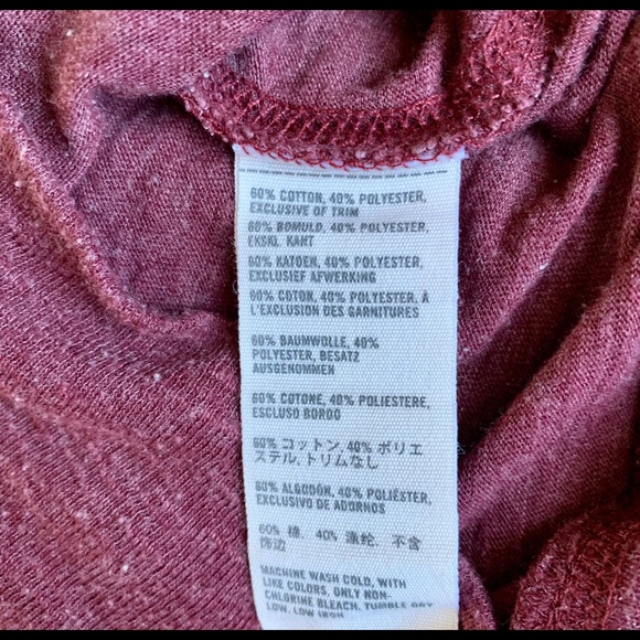 🍍 Abercrombie & Fitch boatneck red tunic top sz S - Picture 7 of 8